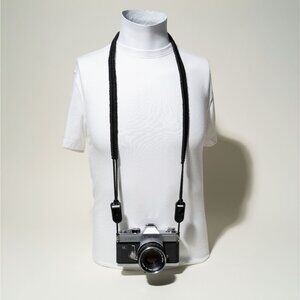 BLACK Woven Paracord Camera Neck Strap w/ 2x Peak Design Anchors